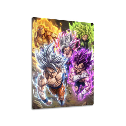 Goku and Vegeta metal poster