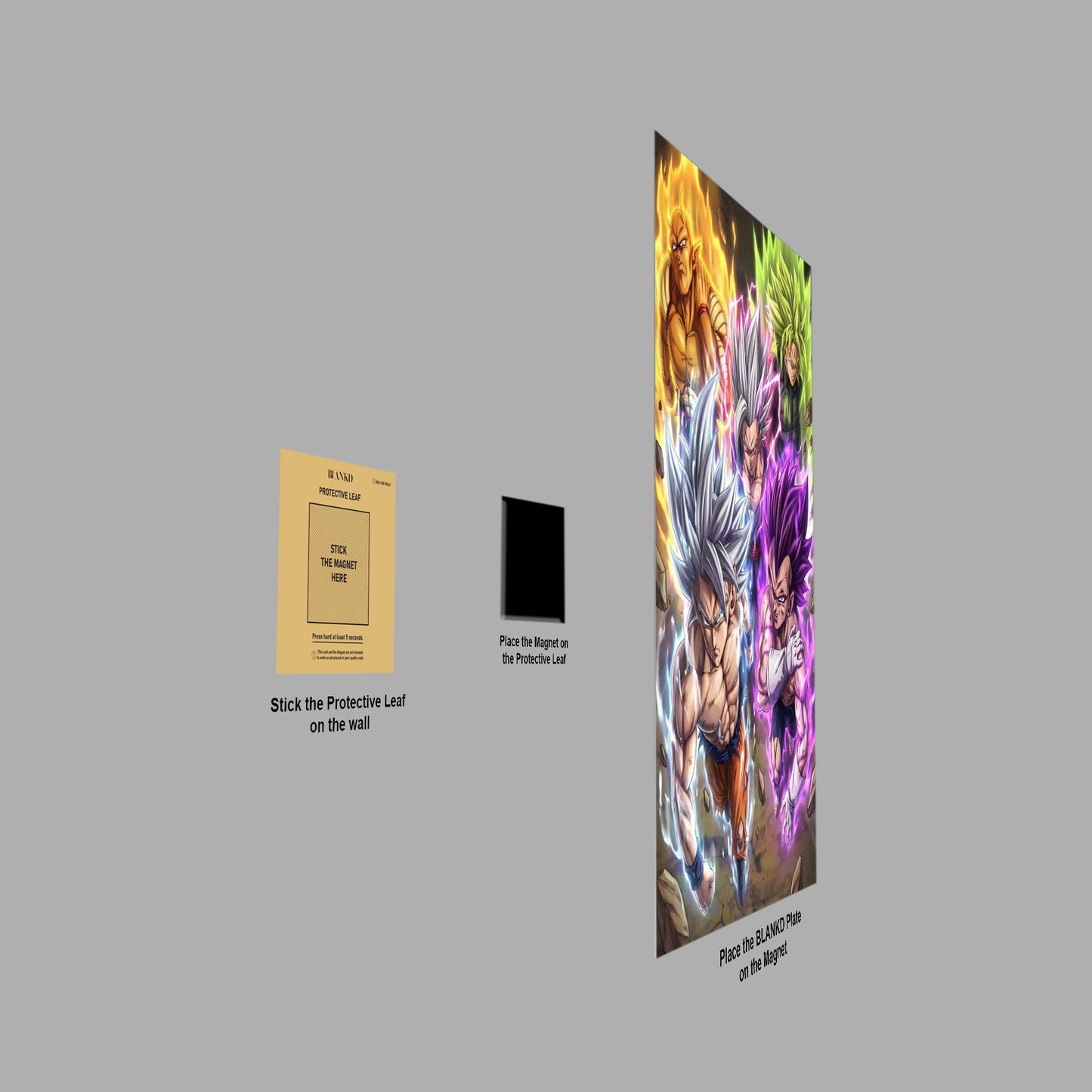 Goku and Vegeta metal poster