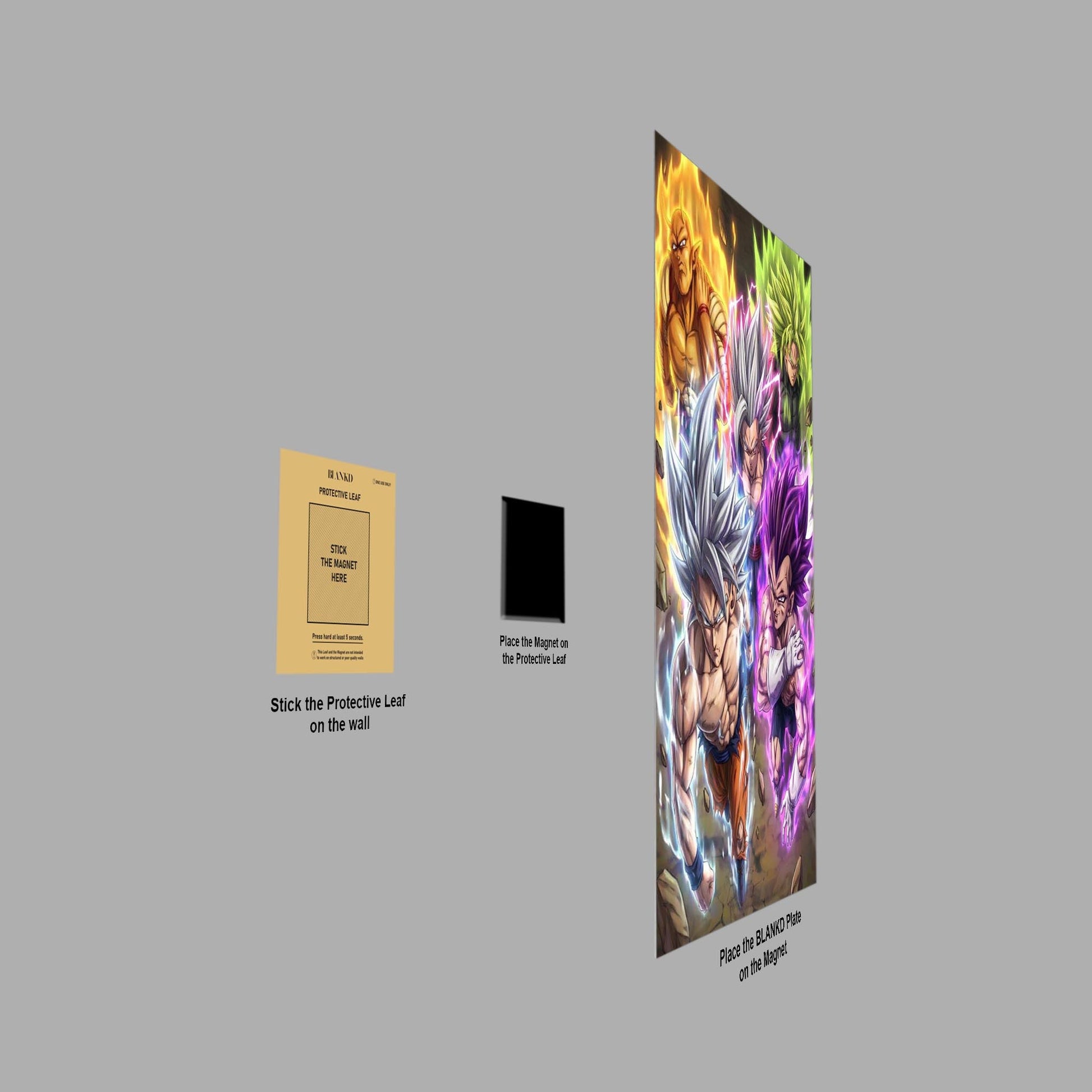 Goku and Vegeta metal poster