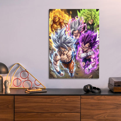 Goku and Vegeta metal poster