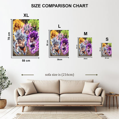 Goku and Vegeta metal poster