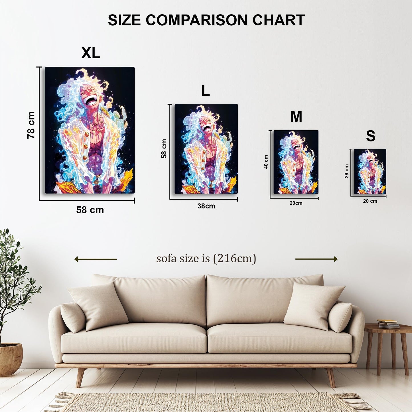 Luffy Laughing metal poster