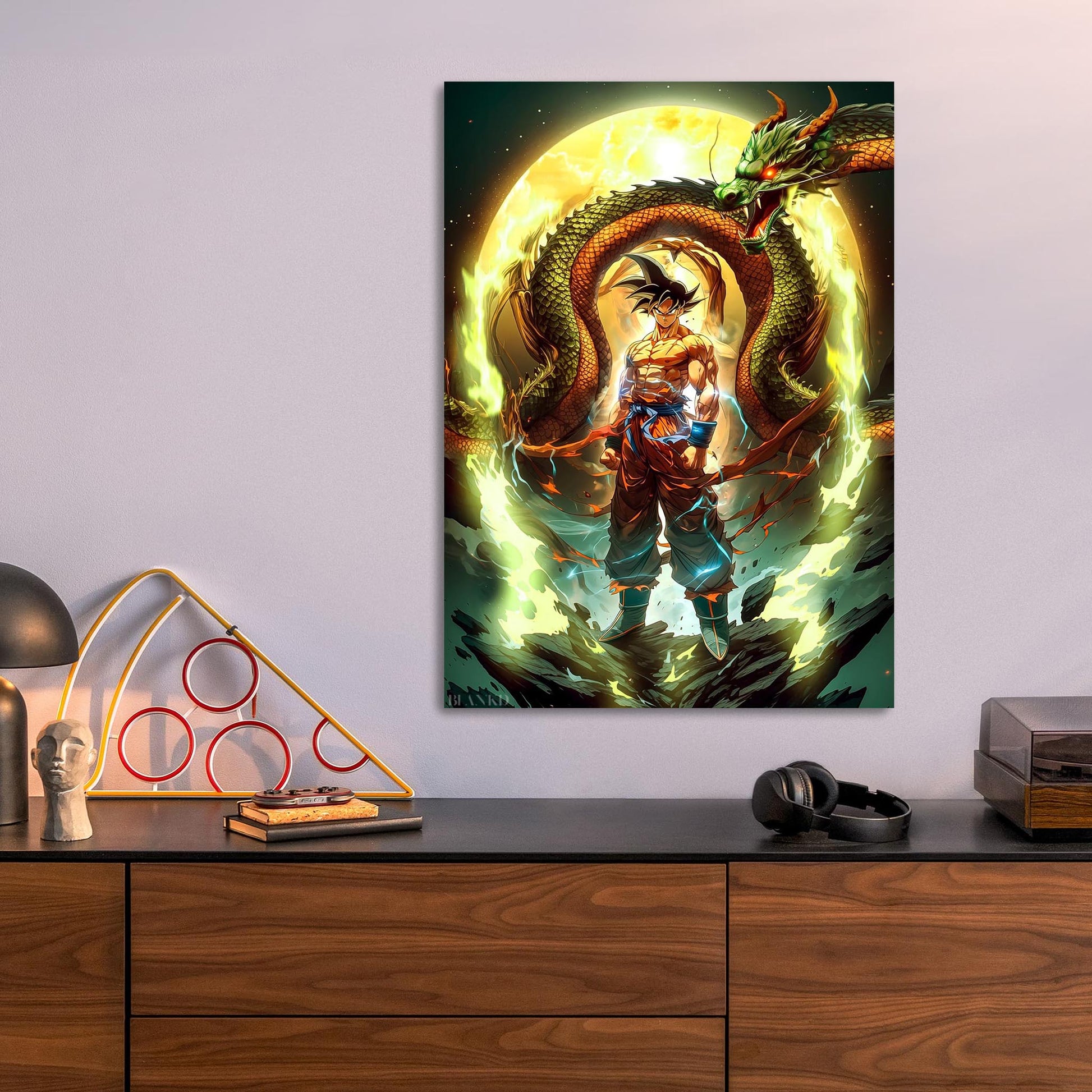 Goku Super Saiyan metal poster