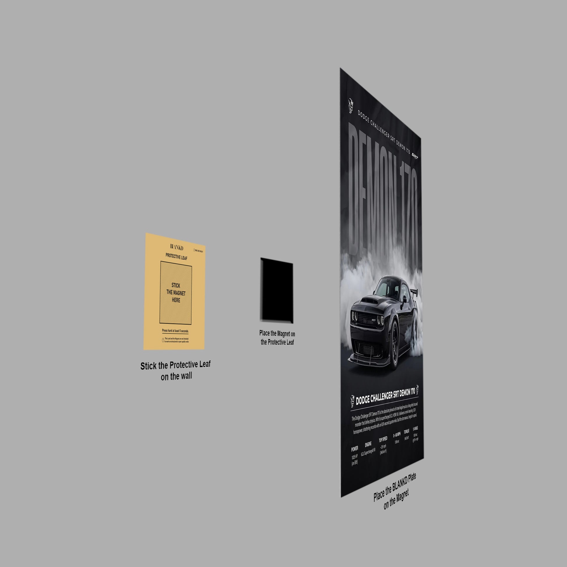 Dodge Challenger Demon 170 II poster close-up detail