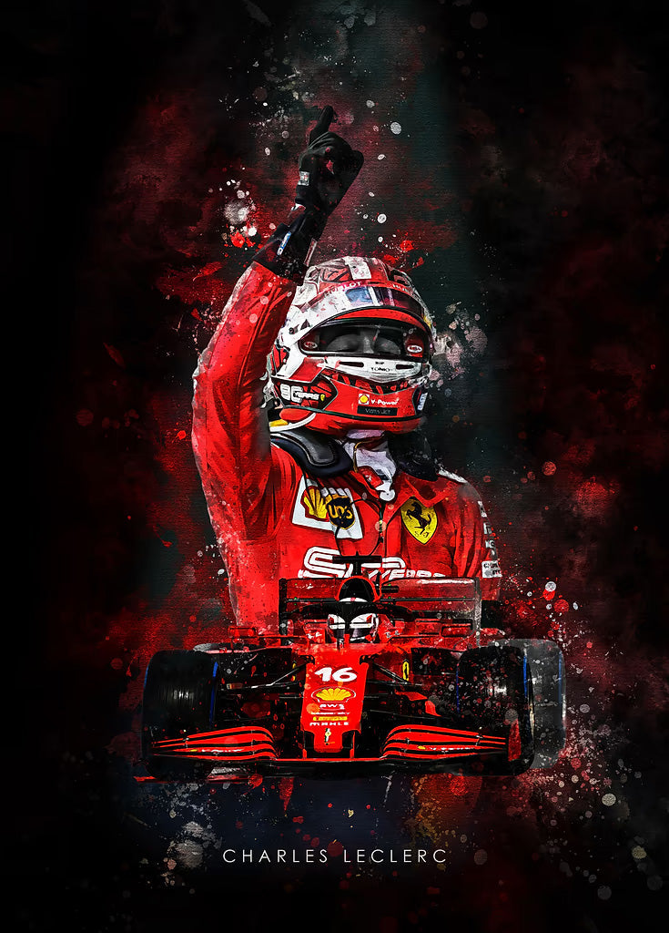 Charles Leclerc metal poster artwork