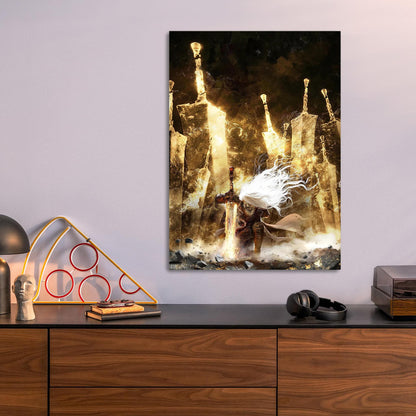 Simon and Swords metal poster