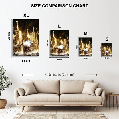 Simon and Swords metal poster