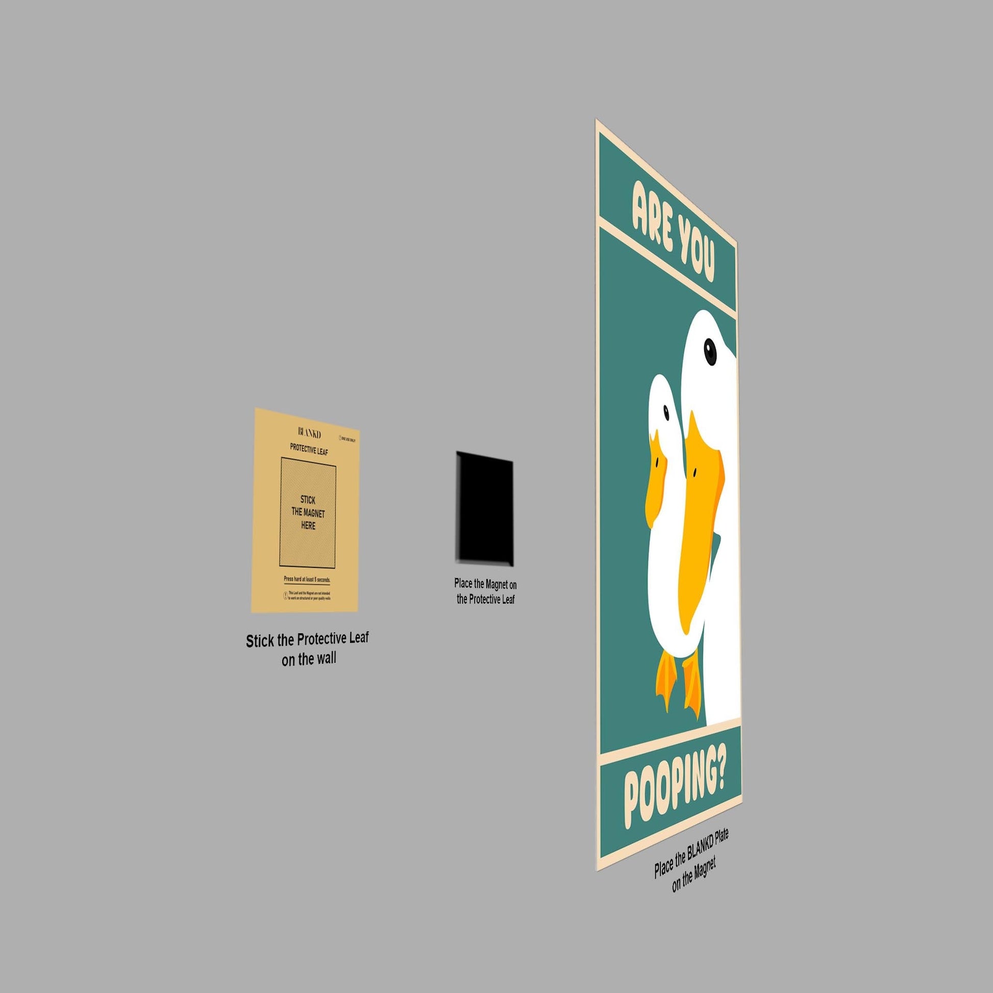 Are You Pooping Duck metal poster