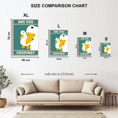 Are You Pooping Duck metal poster