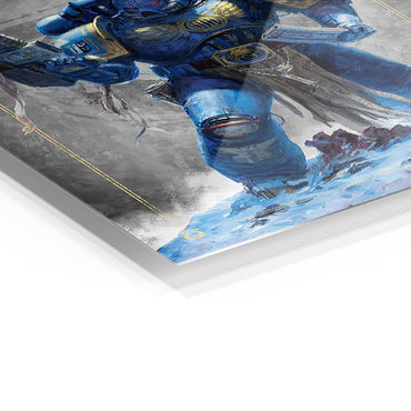 Ultramarine Battle Brother metal poster