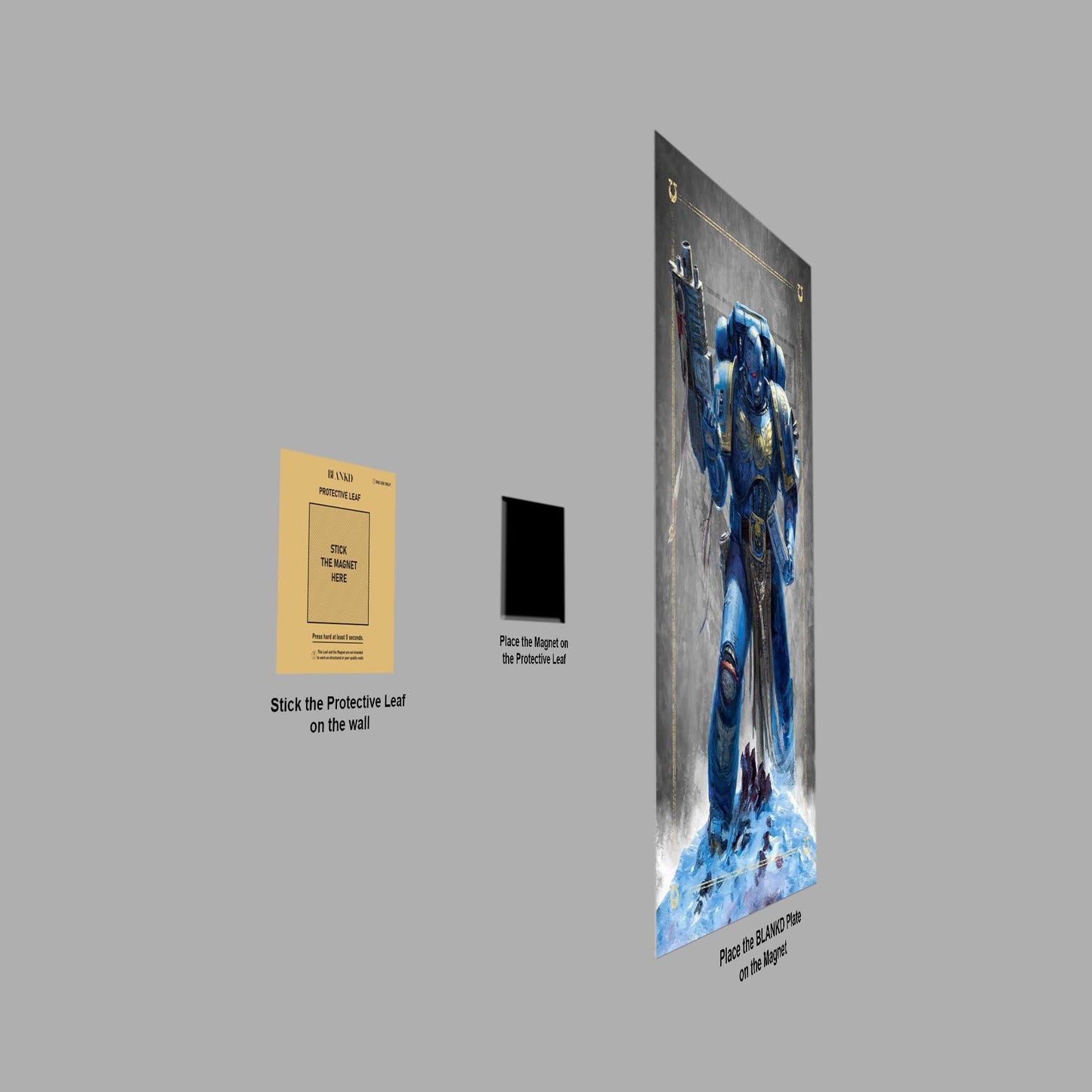 Ultramarine Battle Brother metal poster