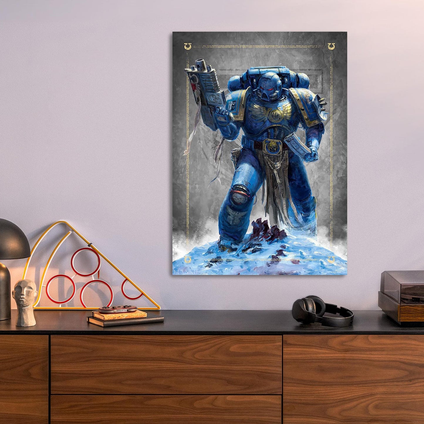 Ultramarine Battle Brother metal poster
