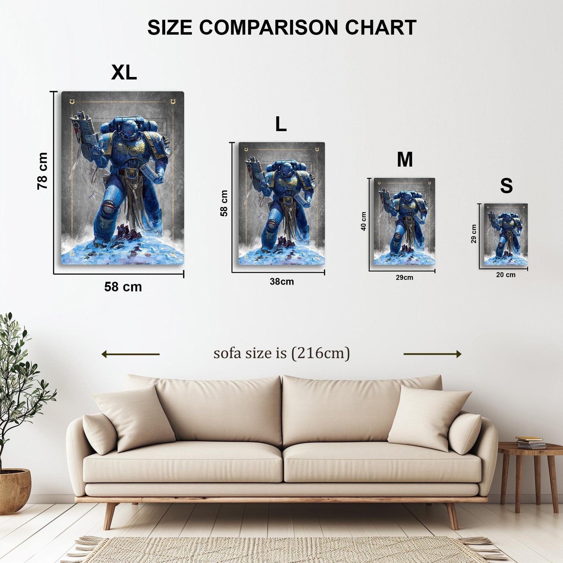Ultramarine Battle Brother metal poster