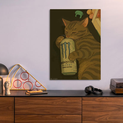 Cat Nap Energy metal poster