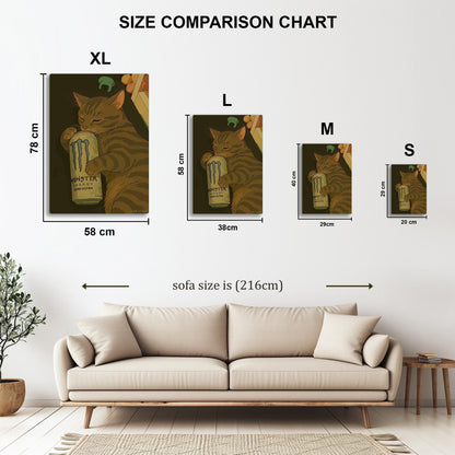 Cat Nap Energy metal poster