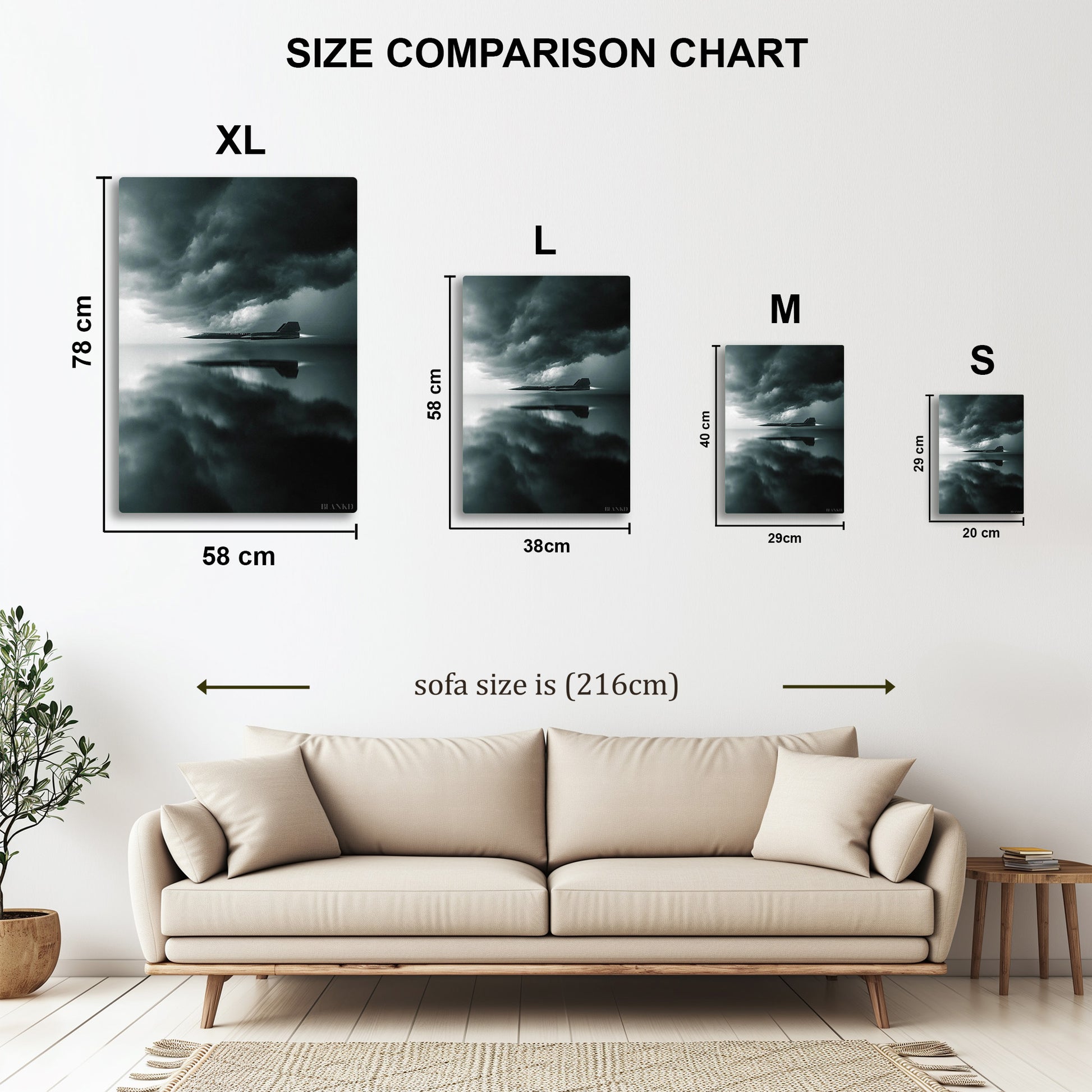 Blackbird metal wall art in styled room setting