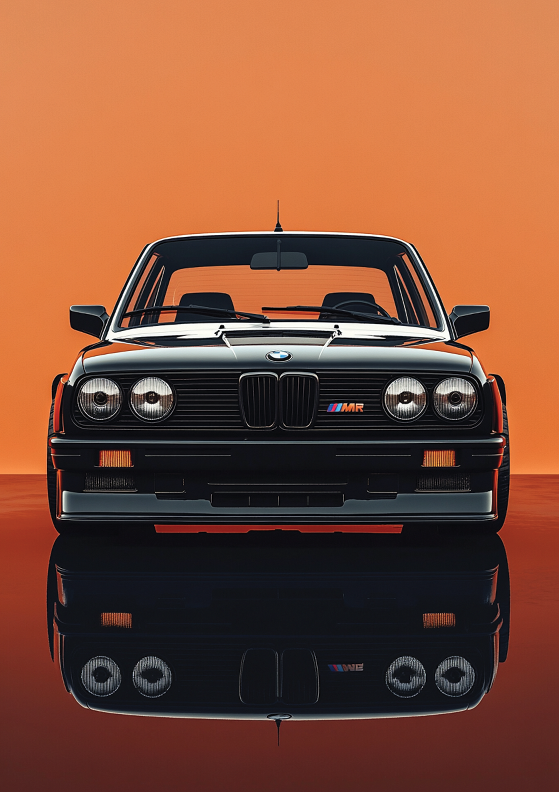BMW E30 metal poster artwork