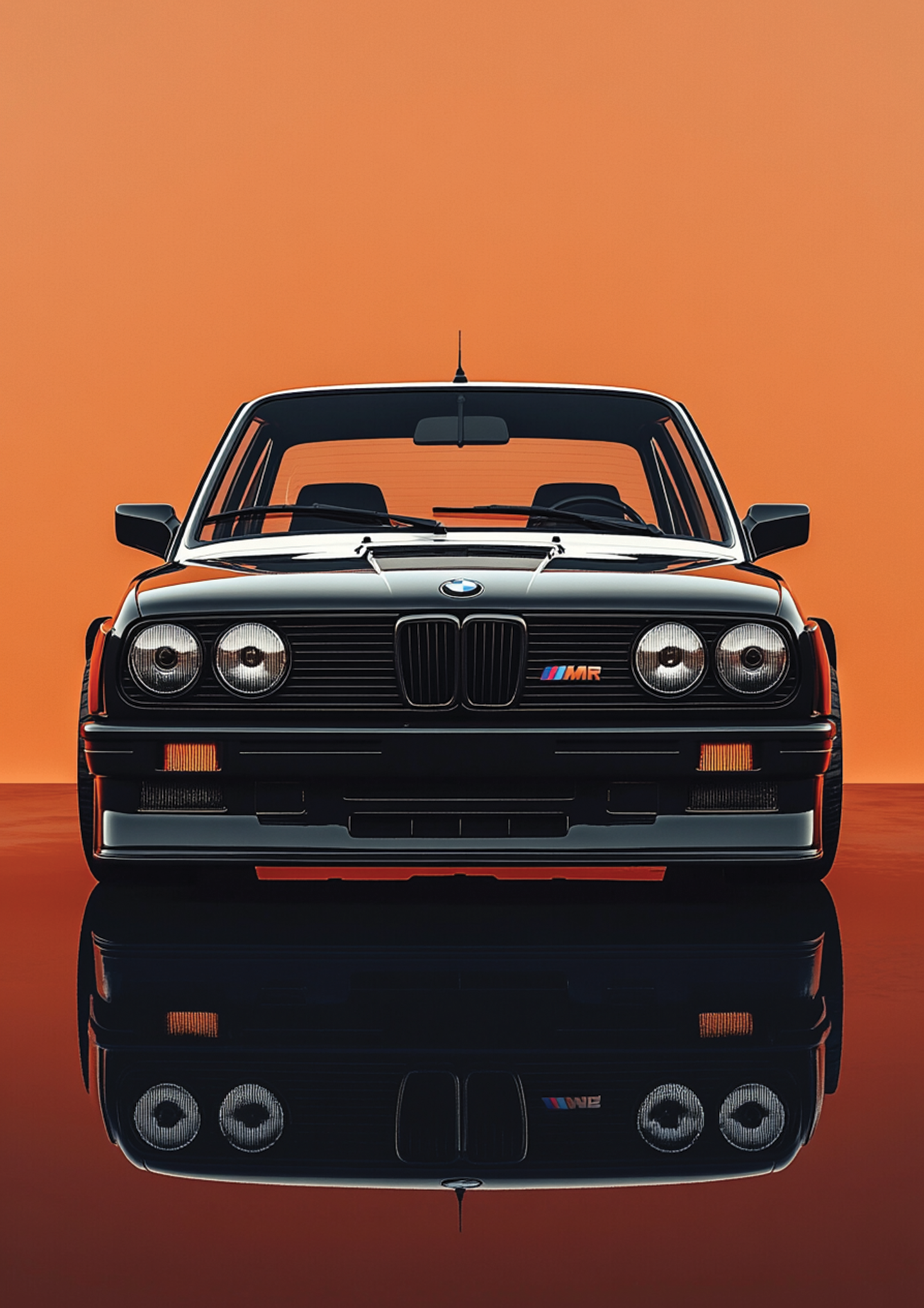 BMW E30 metal poster artwork