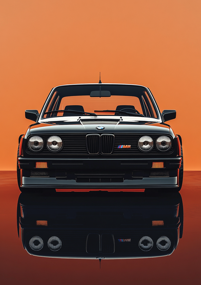 BMW E30 metal poster artwork