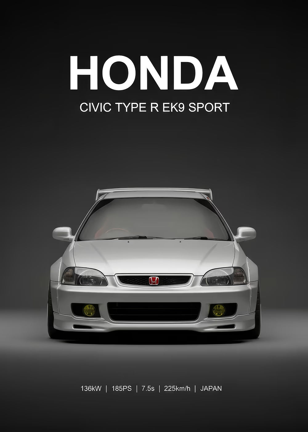 Honda Civic Type R EK9 metal poster artwork