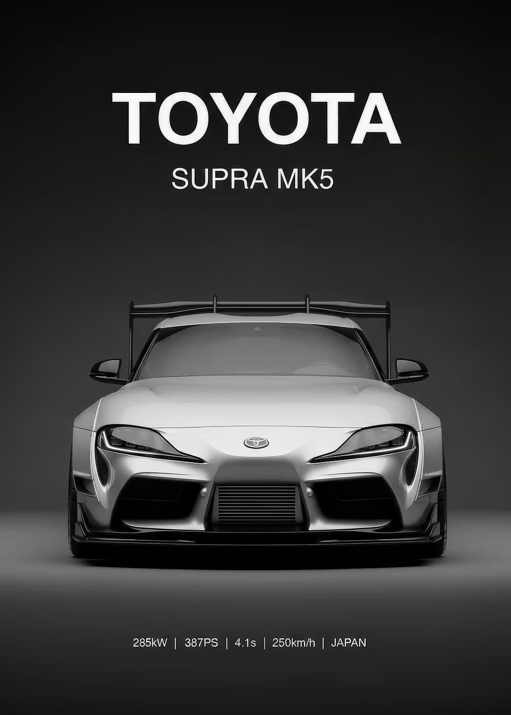 Toyota Supra MK5 metal poster artwork
