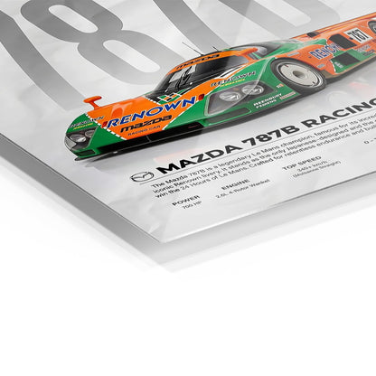 Mazda 787B racing metal poster
