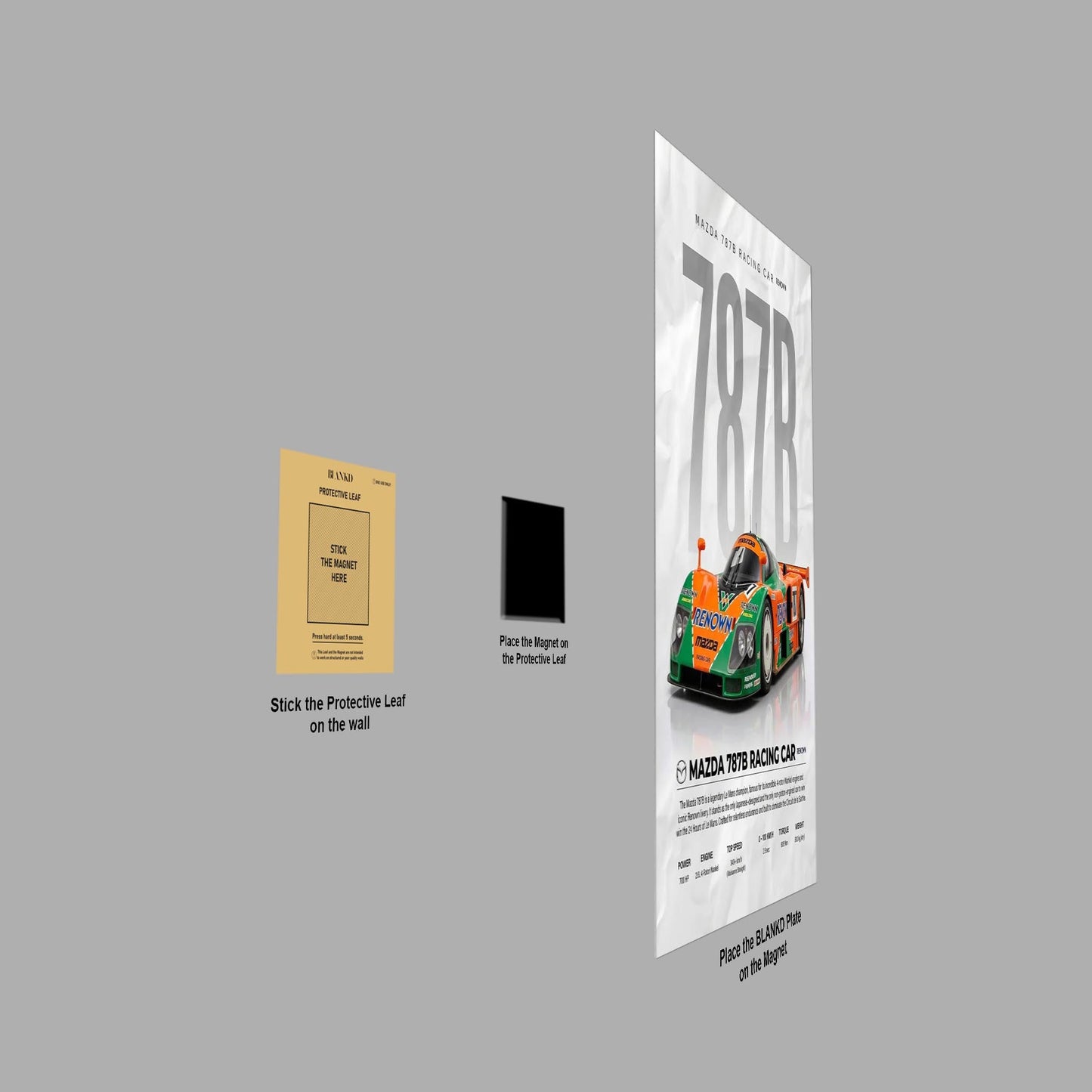 Mazda 787B racing metal poster