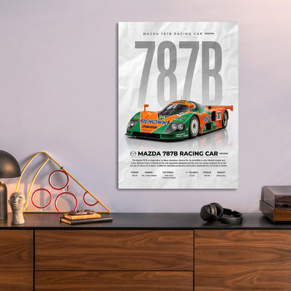 Mazda 787B racing metal poster